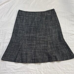Ann Taylor Loft Elegant Charcoal A-Line Skirt